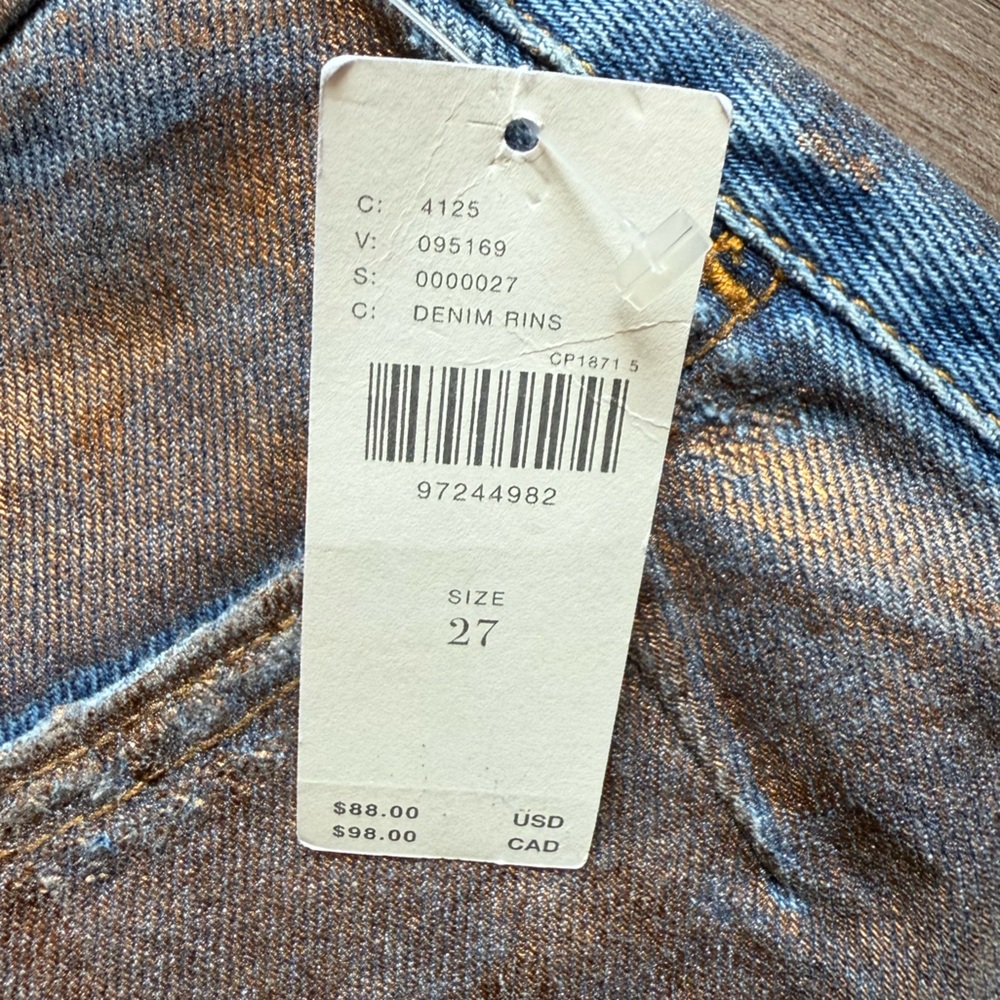 NWT Anthropologie The Devon Denim Shorts by Pilcro: Coated Edition - Picture 7 of 13